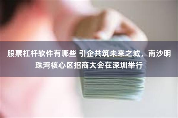 股票杠杆软件有哪些 引企共筑未来之城，南沙明珠湾核心区招商大会在深圳举行