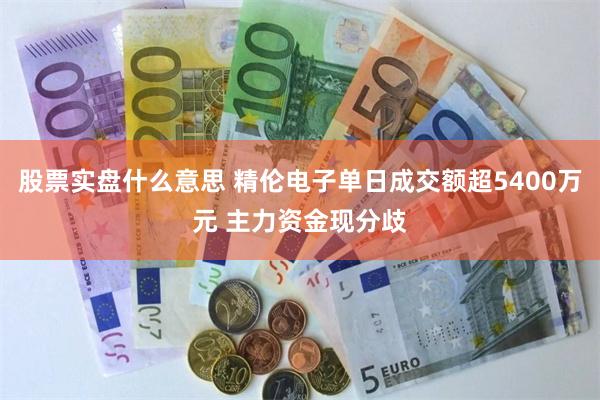 股票实盘什么意思 精伦电子单日成交额超5400万元 主力资金现分歧