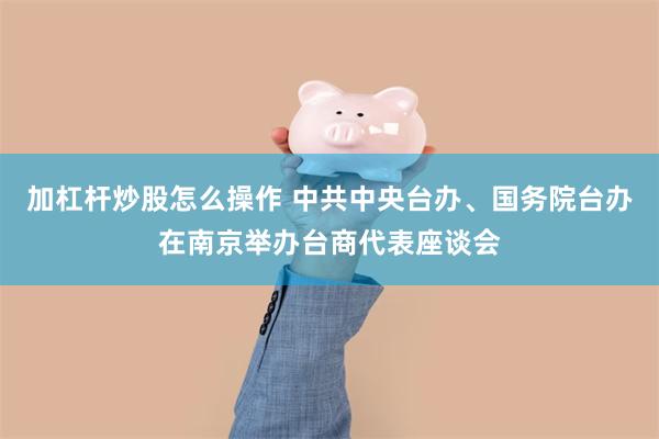 加杠杆炒股怎么操作 中共中央台办、国务院台办在南京举办台商代表座谈会