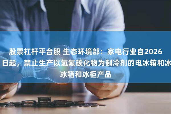 股票杠杆平台股 生态环境部：家电行业自2026年1月1日起，禁止生产以氢氟碳化物为制冷剂的电冰箱和冰柜产品