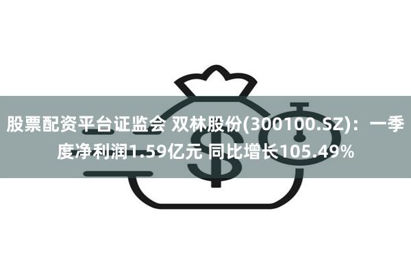 股票配资平台证监会 双林股份(300100.SZ)：一季度净利润1.59亿元 同比增长105.49%